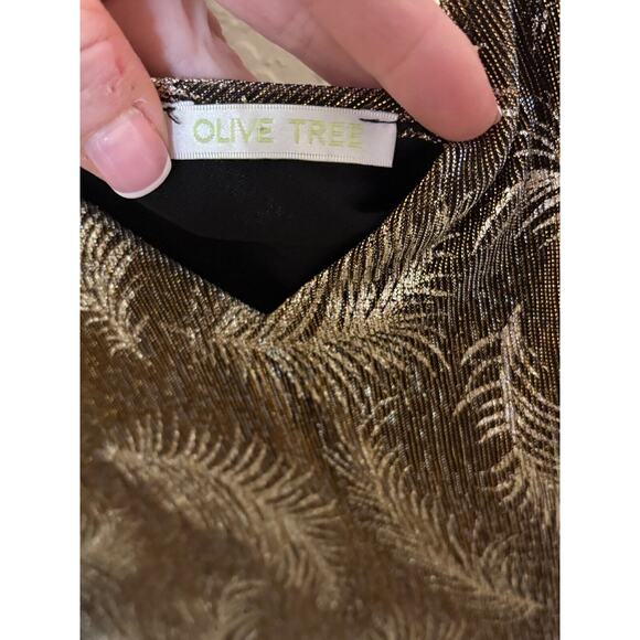 Olive Tree Black/Gold Layered Tank Size Large 8-10 - Picture 5 of 5